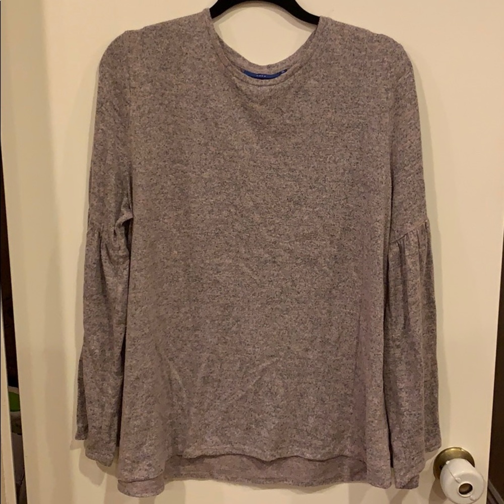 Blush/gray Bell sleeve top